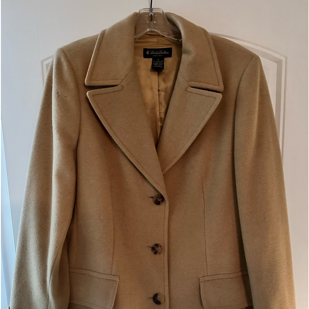 Brooks Brothers tan beige Camel Hair Full length Coat